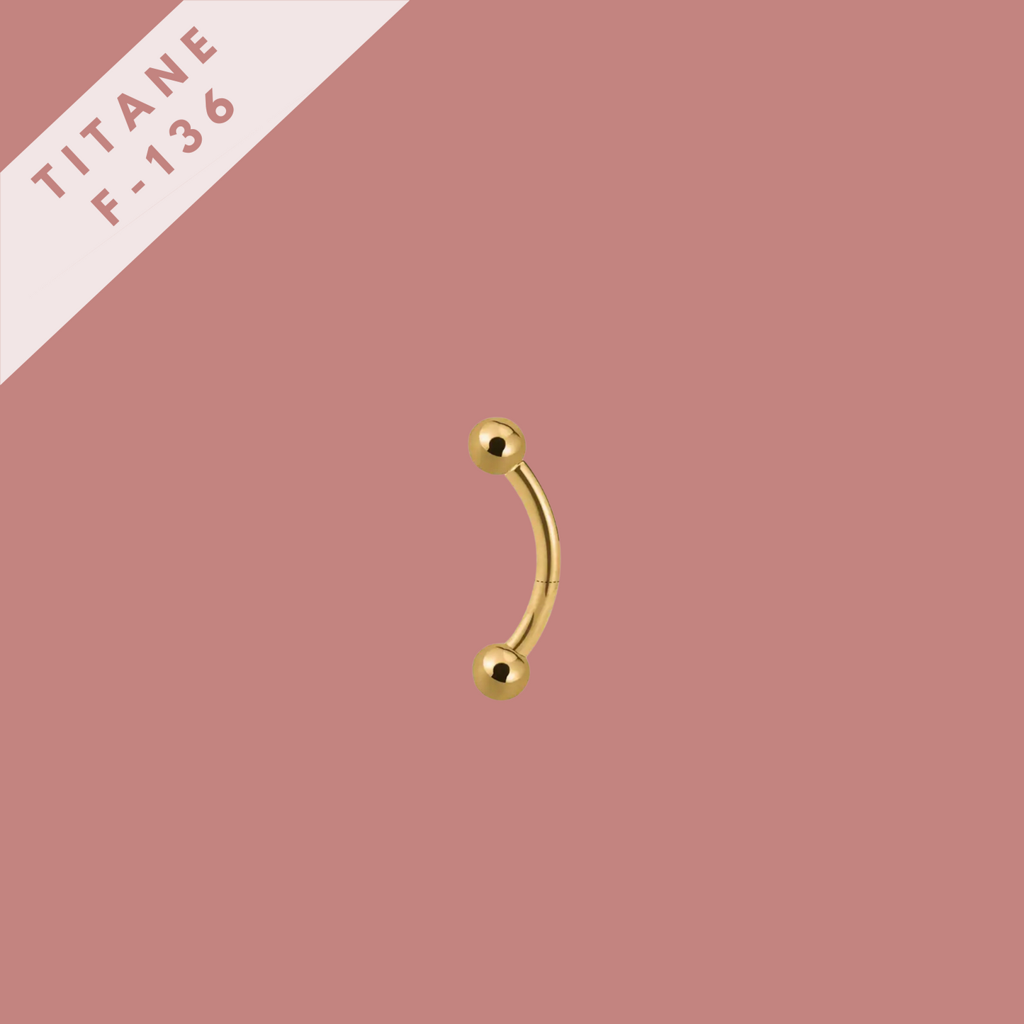 Piercing banane simple - titane