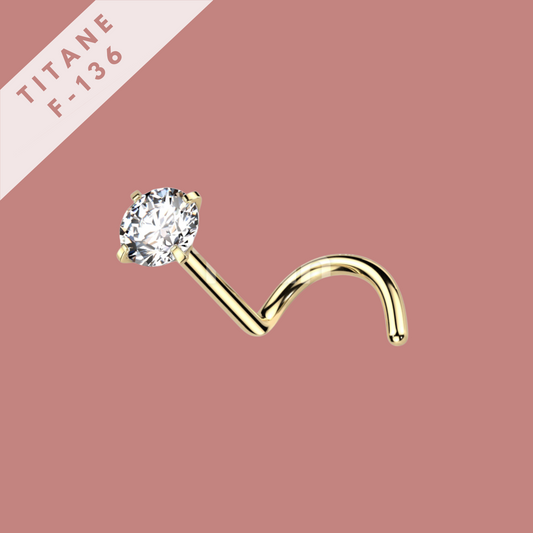 Piercing Strass narine - titane