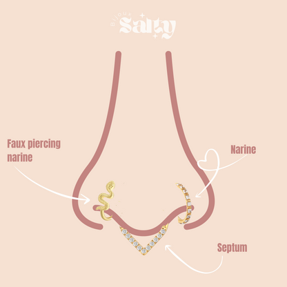 Piercing Orion front - titane